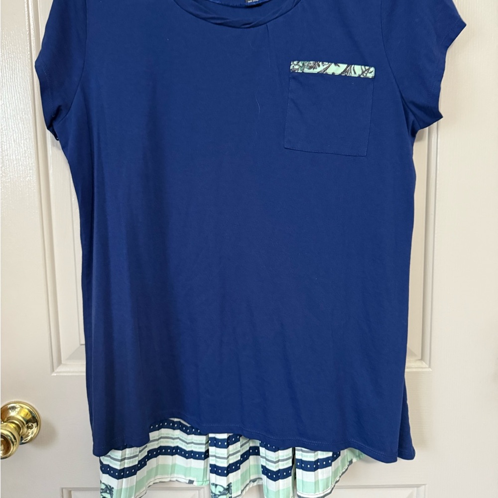 Style & Co. Blue Tunic with Pocket Detail